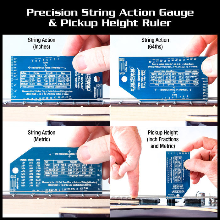 Music Nomad MN822 Fret Rocker/String Action Gauge/Pickup Height Ruler