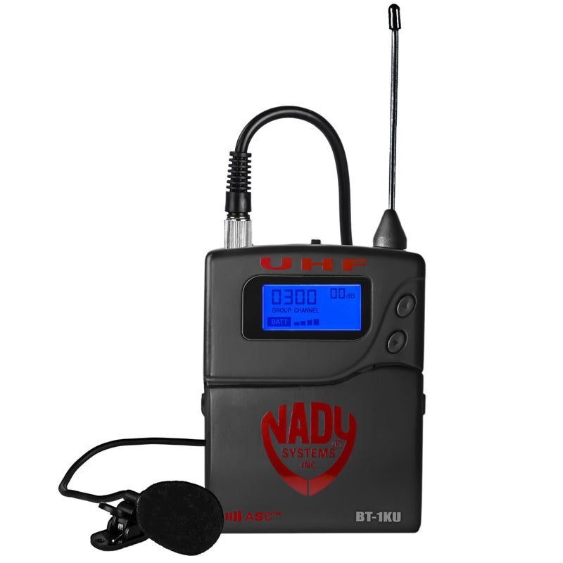 Nady 2W-1KU LT/HT Dual 1000-Channel Professional UHF Wireless Lavalier/Handheld Microphone System
