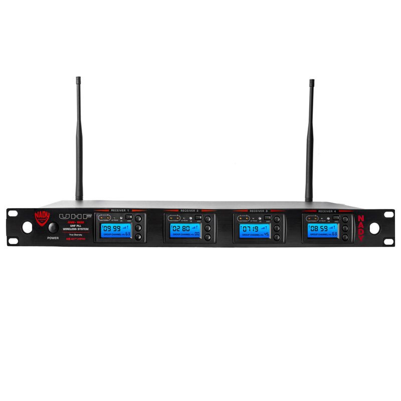 Nady 4W-1KU GT Quad 1000-Channel Professional UHF Wireless System with 4 Guitar/Instrument Bodypacks