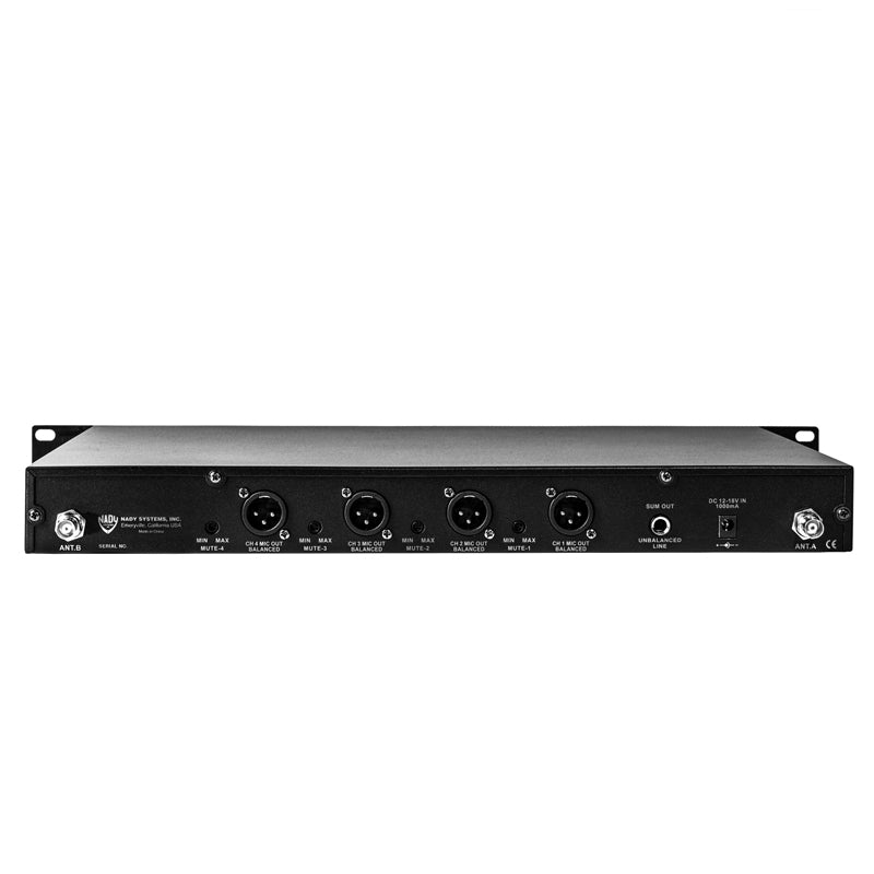 Nady 4W-1KU LT Quad 1000-Channel Professional UHF Wireless System with 4 Lavalier Microphones