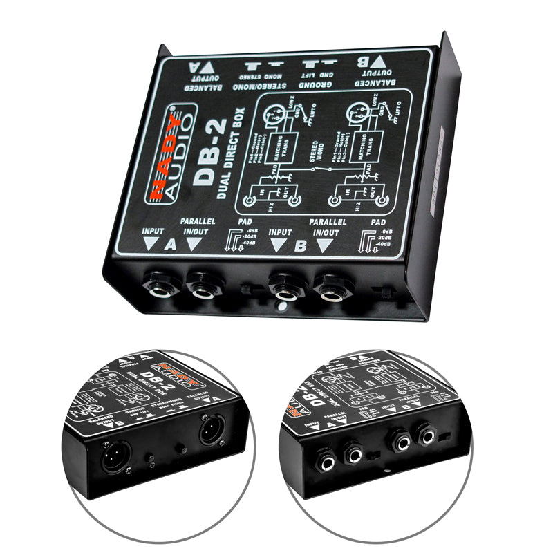 Nady DB-2 Dual Channel Passive Direct Box