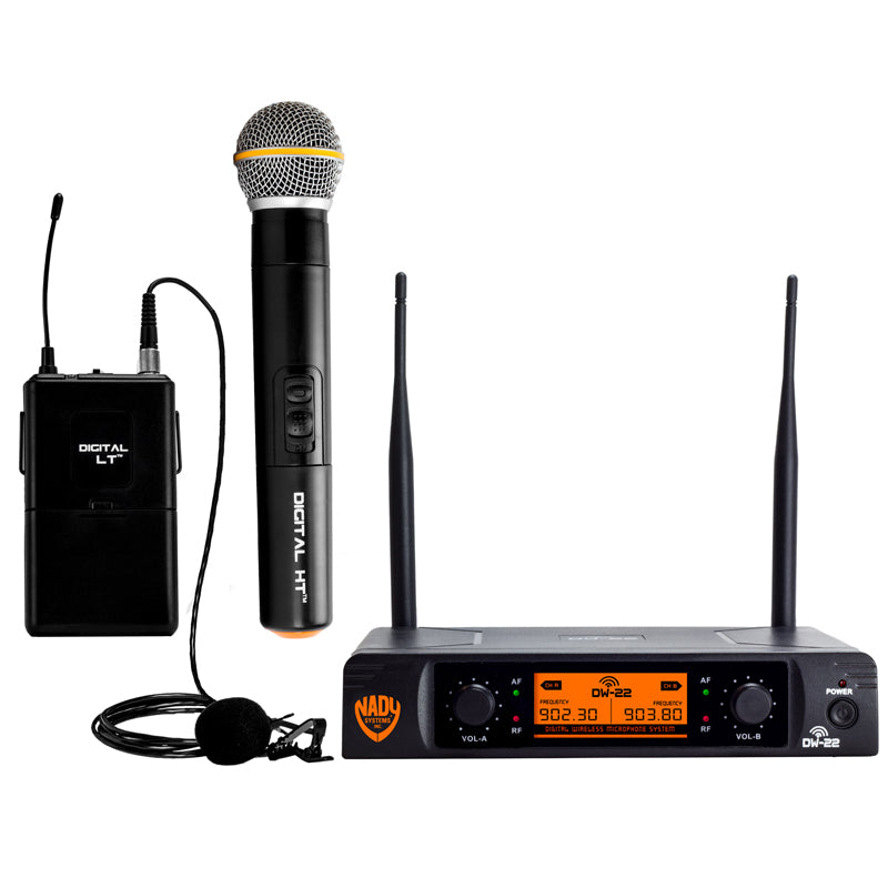 Nady DW-22 Dual Digital Wireless Handheld & Lapel Microphone System