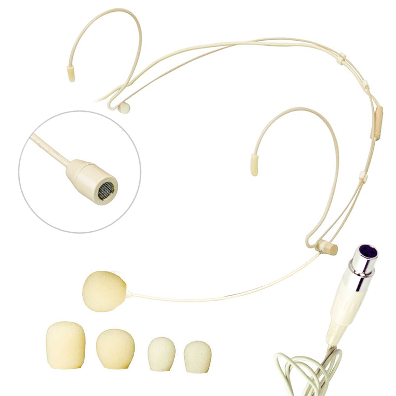 Nady HM-10 Headworn Omnidirectional Microphone - Mini-XLR Biege