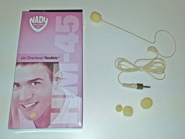 Nady HM-45U Headset Microphone 3.5mm locking - Beige - OPEN BOX