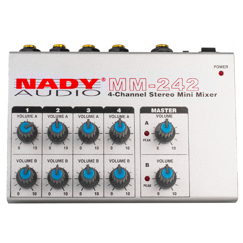 Nady MM-242 4/8 Mono/Stereo Audio Mini Mixer