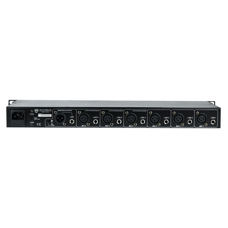 Nady RMX-6  Six-Channel Rack Mounted Audio Mixer