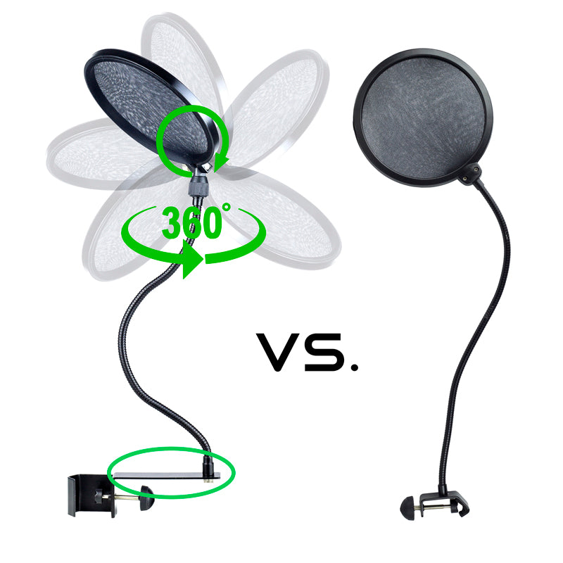 Nady SPF-1 Gooseneck Microphone Pop Filter with Clamp