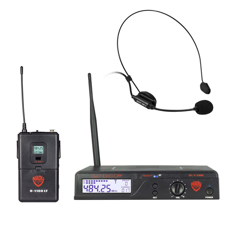 Nady U-1100 HM 100-Channel UHF Wireless Headset Microphone System