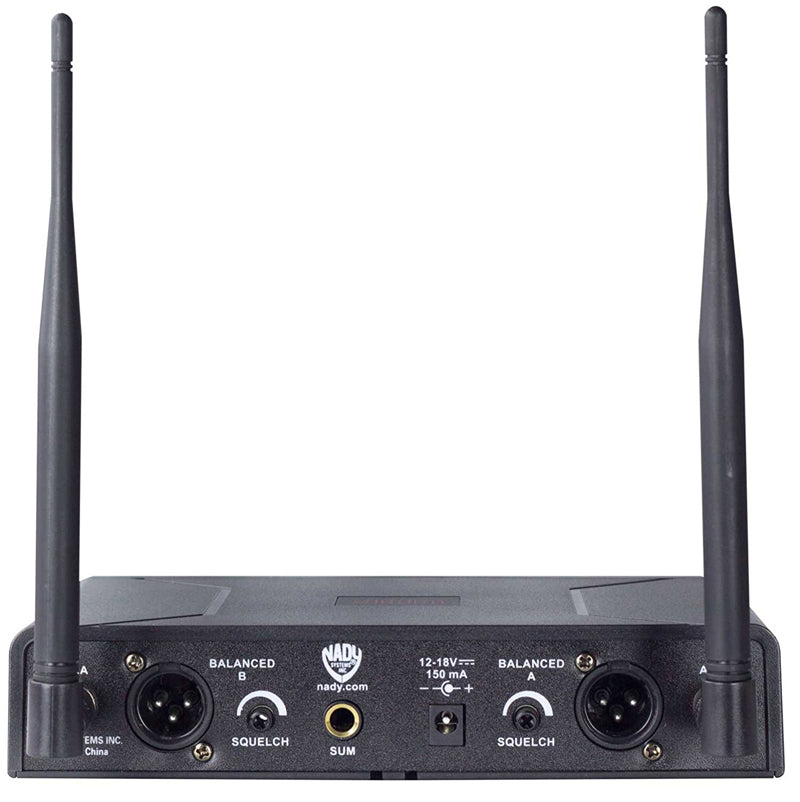 Nady U-2100 Dual Combo HT-LT 200-Channel UHF Wireless Handheld/Lavalier Microphone System