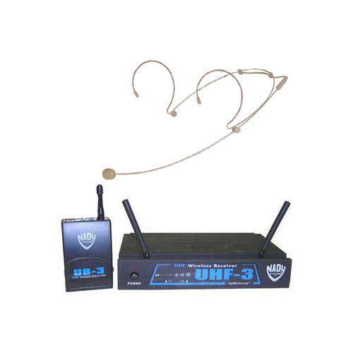 Nady UHF Wireless System with HM-10 Beige Headset Microphone