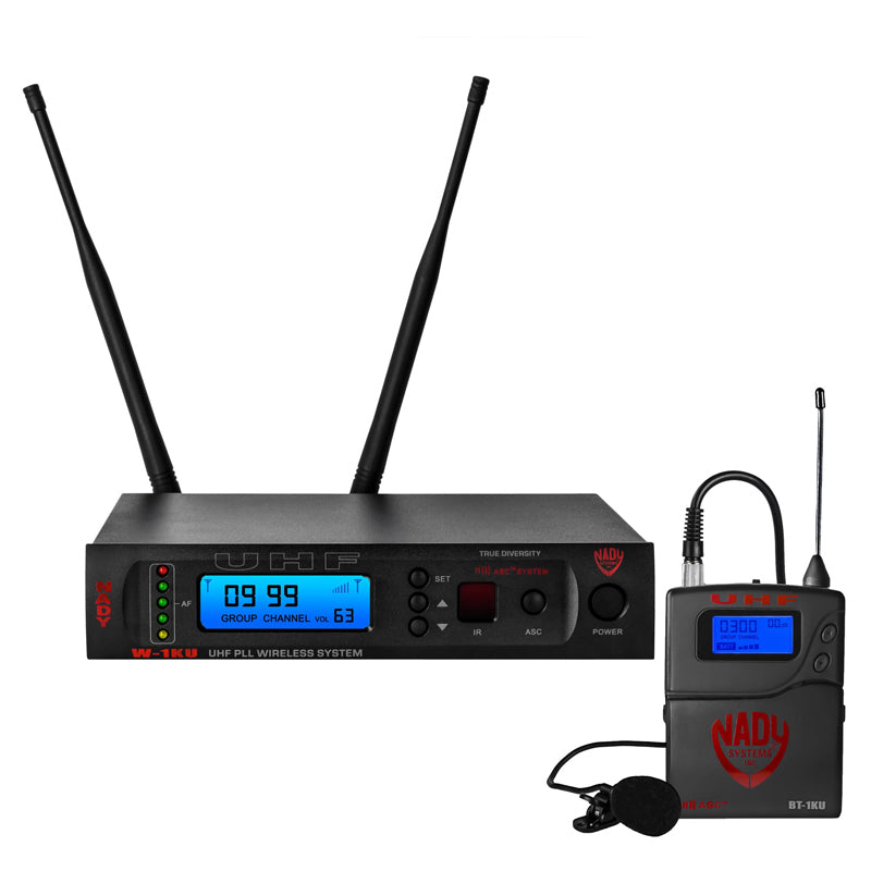 Nady W-1KU LT 1000-Channel Professional UHF Lapel/lavalier Microphone Wireless System