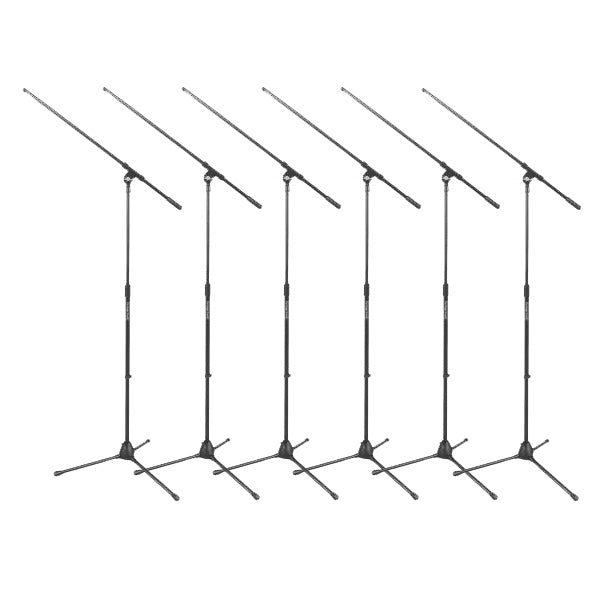 On-Stage MS7701B Microphone Tripod Boom Stands 6-Pack