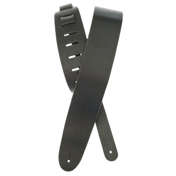 D'Addario 25BL00 Basic Leather Guitar Strap - Black