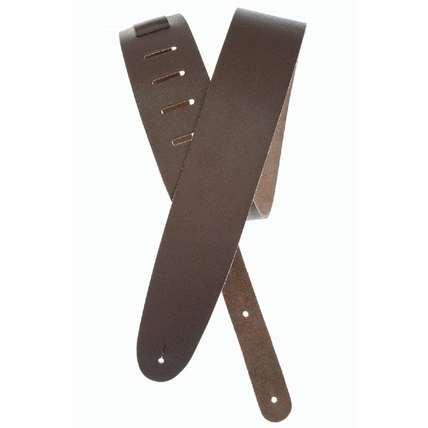 D'Addario 25BL01 Basic Leather Guitar Strap - Brown