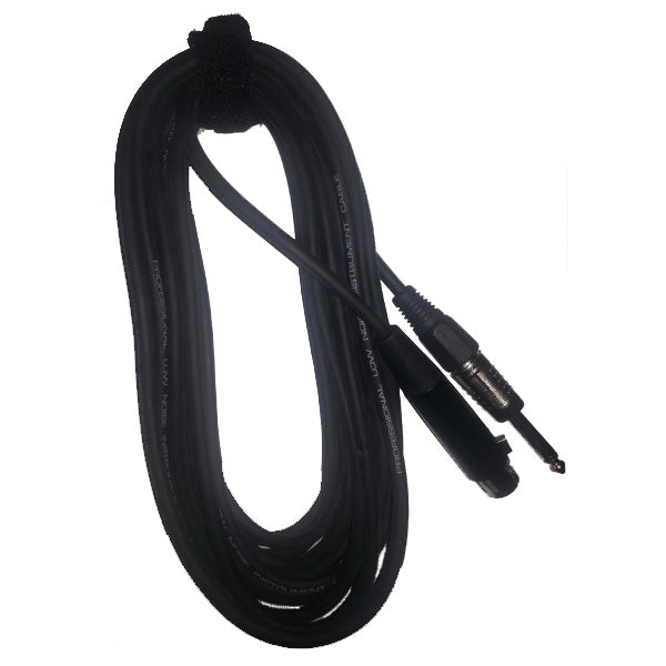 On-Stage Microphone Cable XLR Female  to 1/4 Inch TS Male - 20 ft.