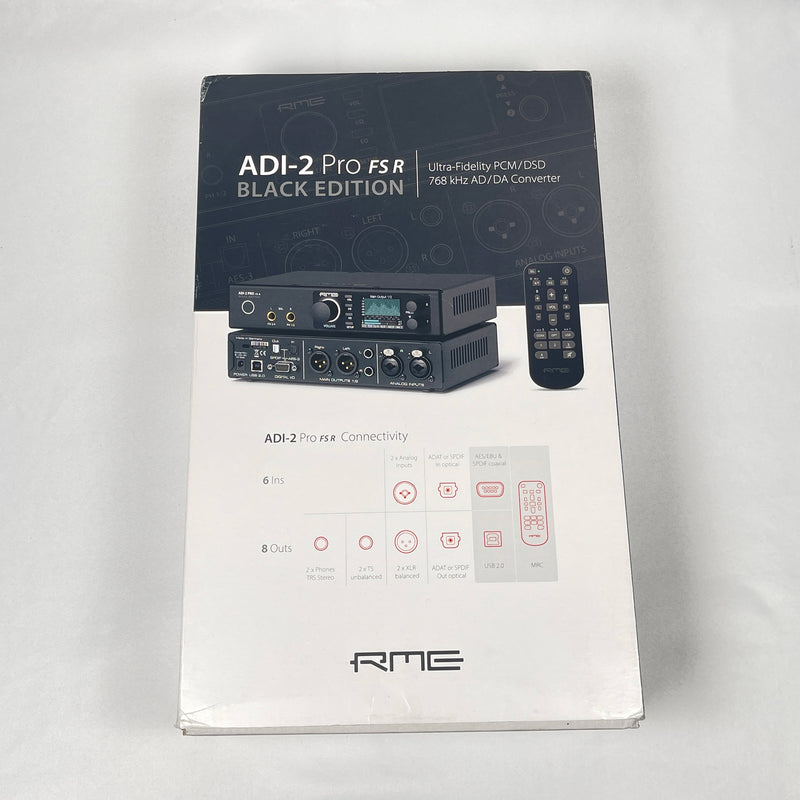 RME ADI-2 Pro FS R Ultra-Fidelity PCM/DSD 768 kHz AD/DA Converter Black Edition