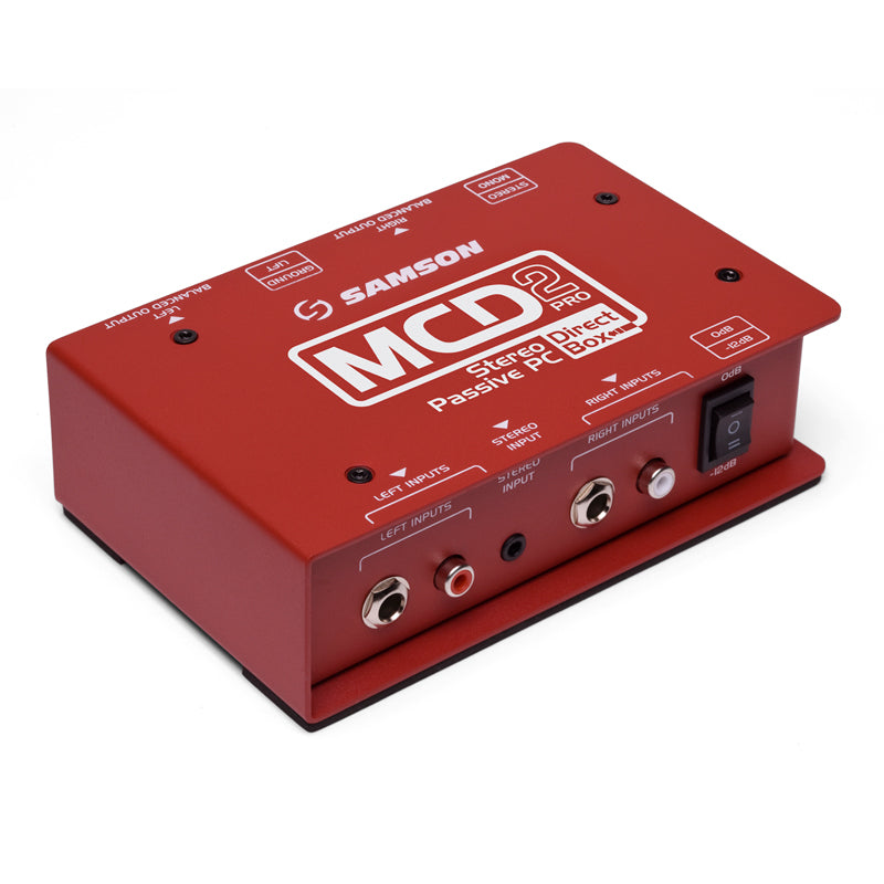 Samson MCD2 Pro Stereo Passive Direct Box for PC