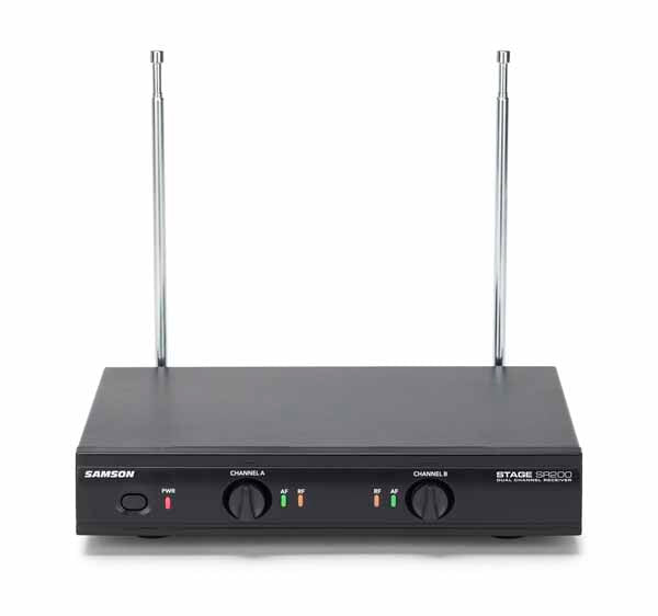 Samson Stage 200 Dual-Channel VHF Handheld Wireless Microphones System - A