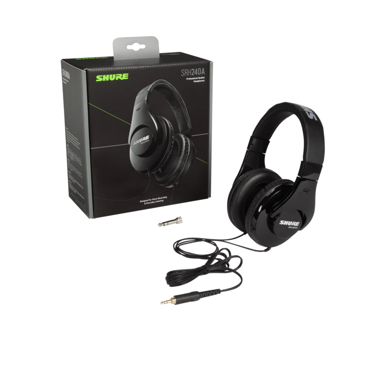 Shure SRH240A-BK Professional Quality Headphones. Black