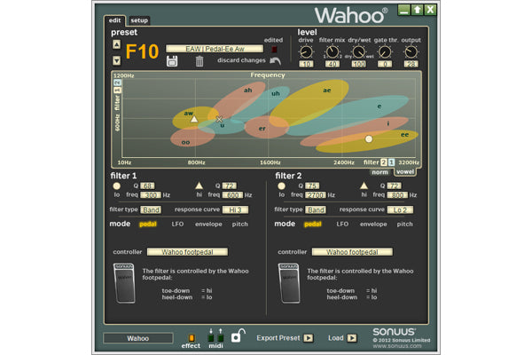 Sonuus Wahoo Analogue Multi-Effects Wah/Filter Guitar Pedal with MIDI