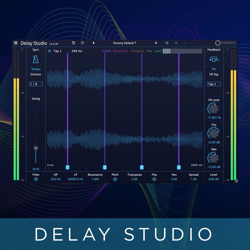 Tracktion DAW Essentials: Delay Studio - Multi-Tap Delay Plug-in