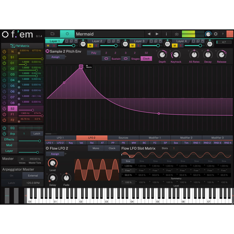 Tracktion F.'em Synth: 11-Operator FM Synthesizer