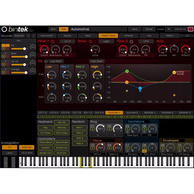 Tracktion BioTek 2 Organic Sampler and Synthesizer Plug-in Virtual Instrument