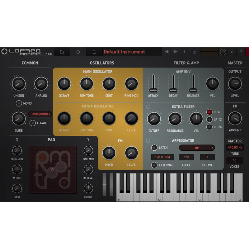 Tracktion RetroMod LoFreq Modern 11 Virtual Synthesizers Plug-in