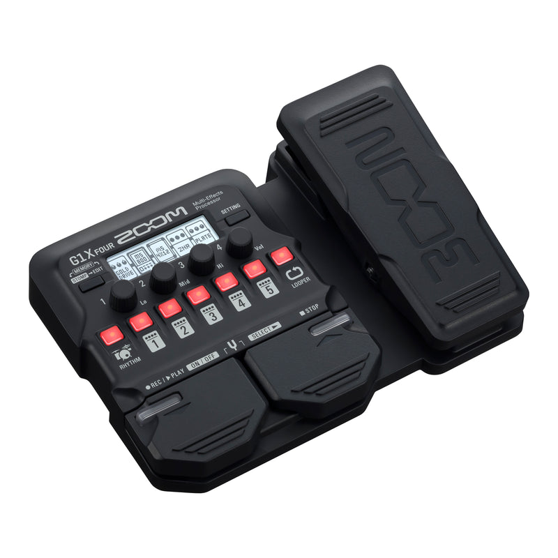Zoom G1X FOUR Multi-Effects Processor w/Expression Pedal for Guitar