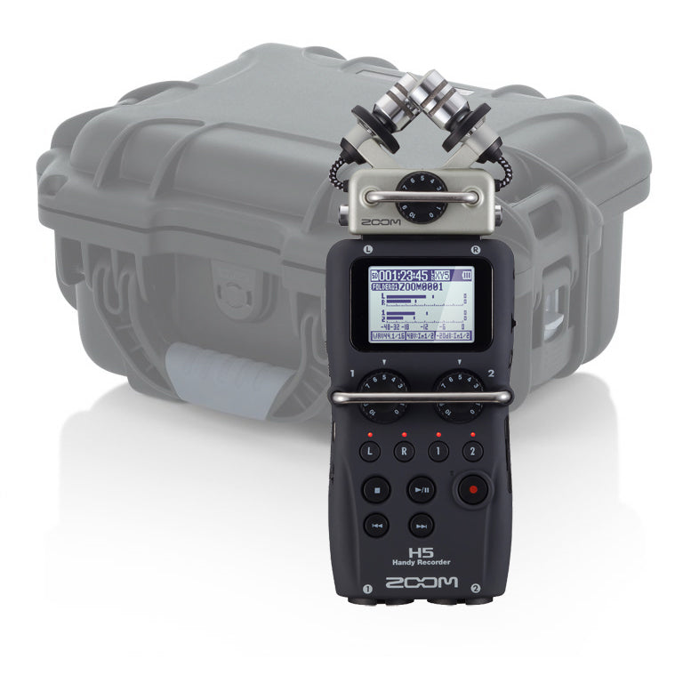 Zoom H5 24-Bit 96kHz Handy Audio Recorder w/Hard Case - Bundle - Used