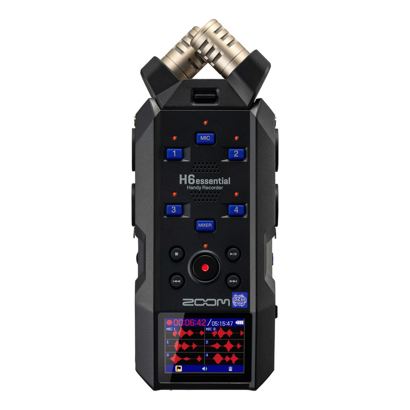 Zoom H6essential 6-Track 32-Bit Float Handy Recorder with Built-in Microphones