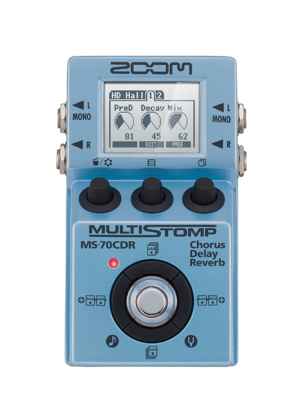 Zoom MS-70CDR Multi-Effects Multistomp Guitar Pedal with Chorus, Delay, Reverb