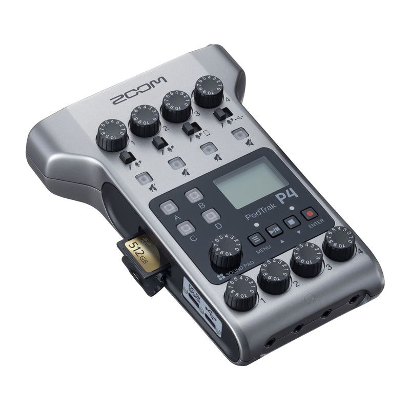 Zoom PodTrak P4 Portable Podcast Audio Recorder - Used
