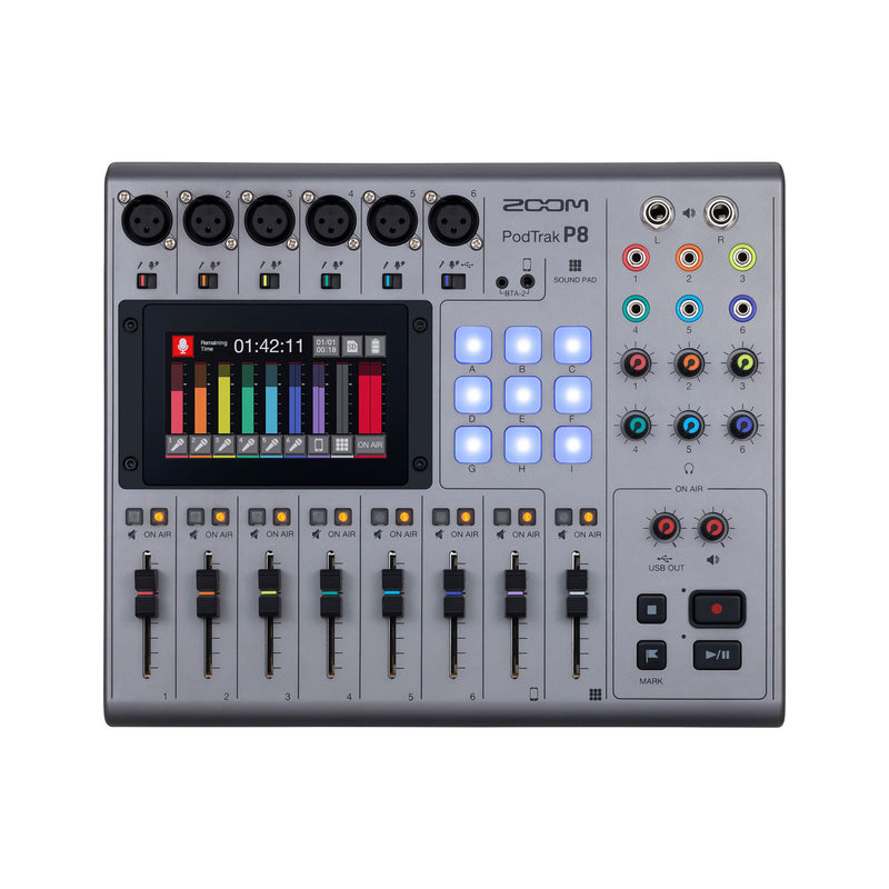 Zoom PodTrak P8 8-Channel Podcasting Workstation Mixer/Audio Recorder