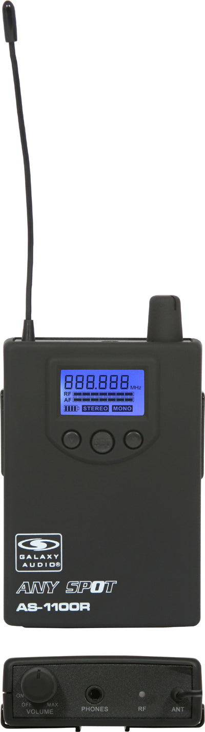 Galaxy Audio AS-1100 Any Spot Wireless In-Ear Monitor System Freq. N 584-607 MHz