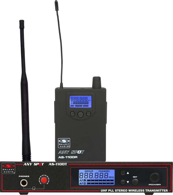 Galaxy Audio AS-1100 Any Spot Wireless In-Ear Monitor System Freq. N 584-607 MHz