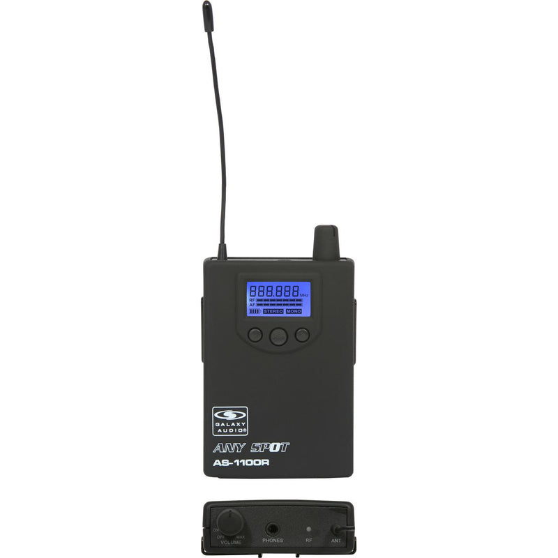 Galaxy Audio AS-1100R Wireless In-Ear Monitor Receiver Freq. D 584-607 MHz