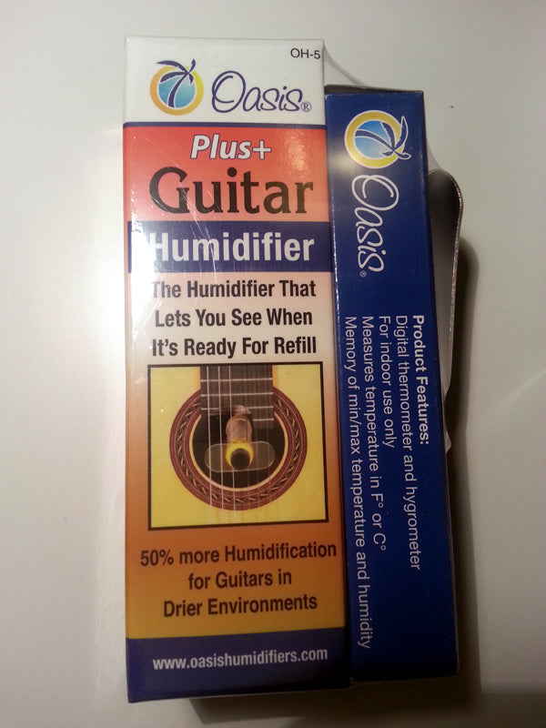 Oasis OH5 Guitar Plus Humidifier/OH2 Hygrometer Bundle Pack