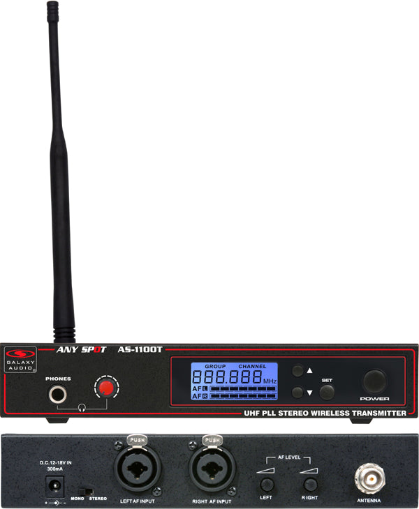 Galaxy Audio AS-1100 Any Spot Wireless In-Ear Monitor System Freq. N 584-607 MHz