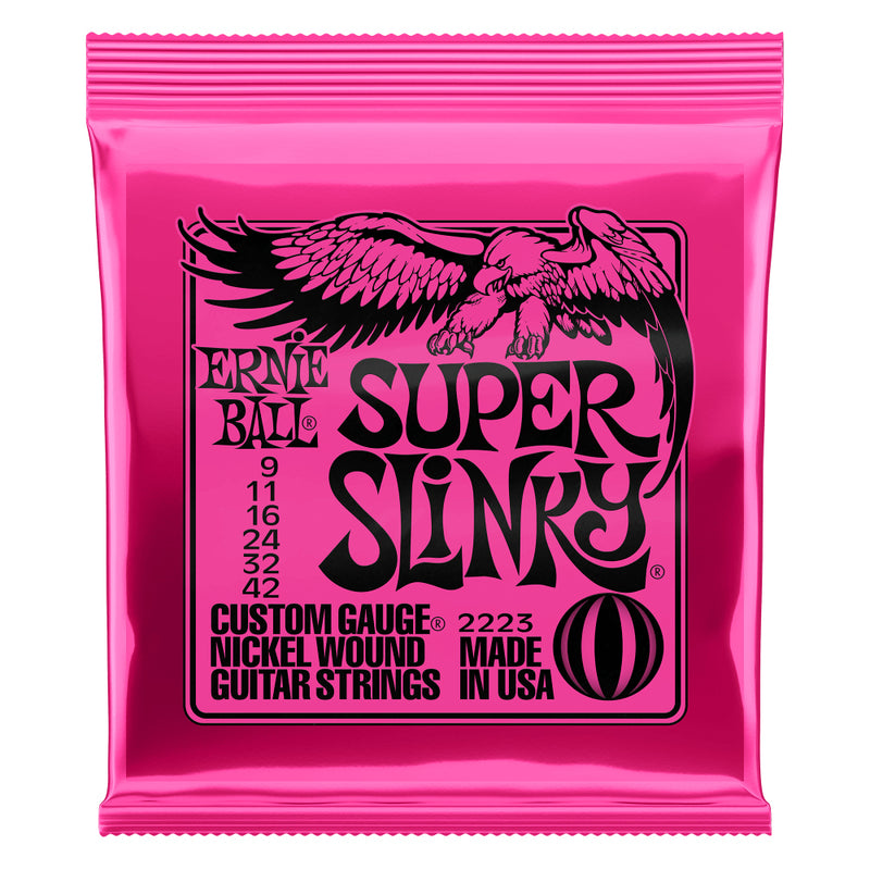 Ernie Ball Super Slinky Nickel Wound Electric Guitar Strings 9-42