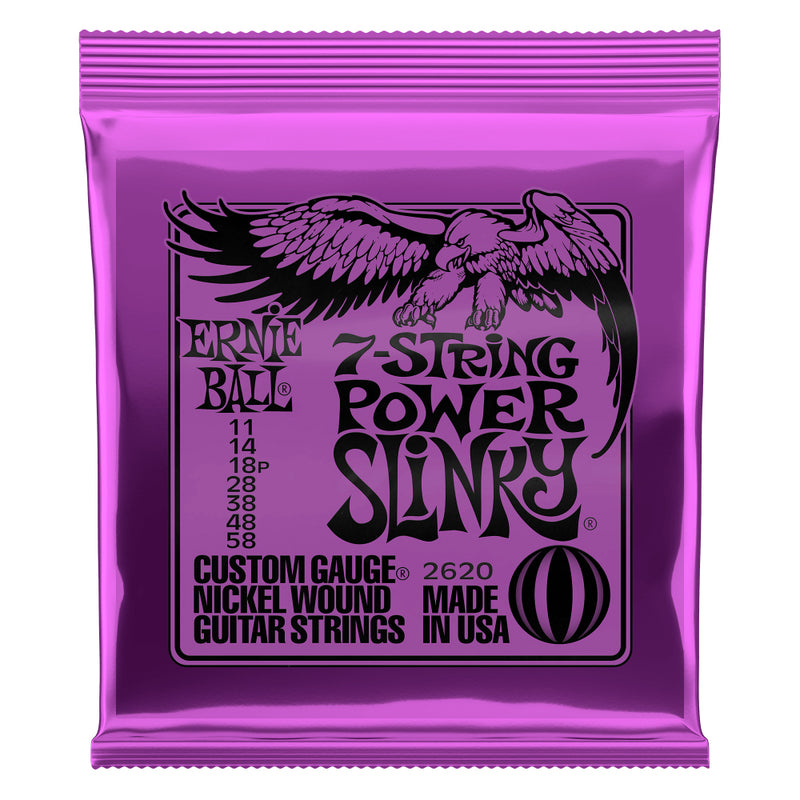 Ernie Ball Power Slinky 7-String Nickel Wound Electric Guitar Strings 11-58