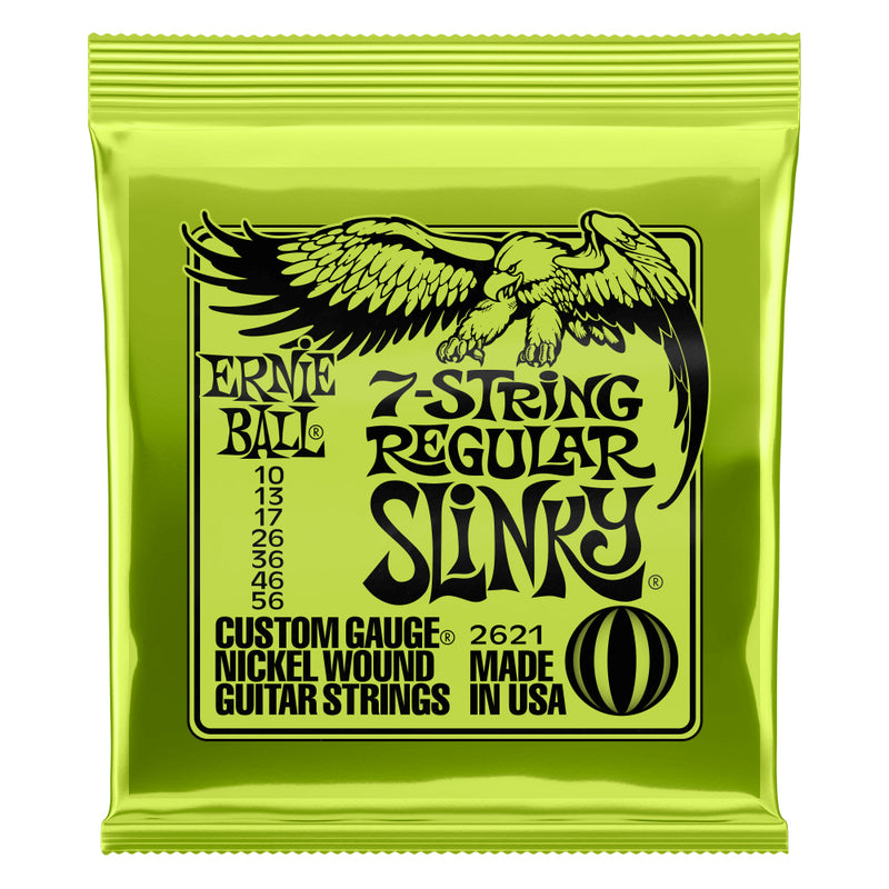 Ernie Ball Regular Slinky 7-String Nickel Wound Electric Guitar Strings 10-56