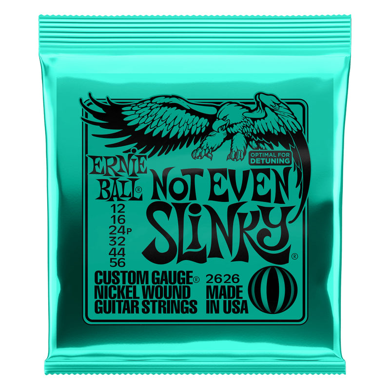 Ernie Ball Not Even Slinky Nickel Wound Electric Guitar Strings 12-56