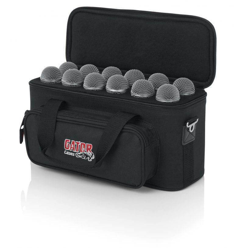 Gator Cases GM-12B Padded Bag for 12 Microphones, Cables, and Accessories