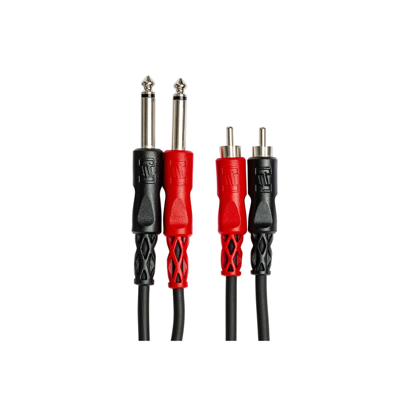 Hosa CPR-203 Dual Cable 1/4 Inch Phone to RCA 3m
