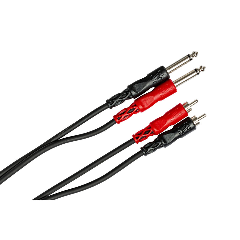 Hosa CPR-203 Dual Cable 1/4 Inch Phone to RCA 3m