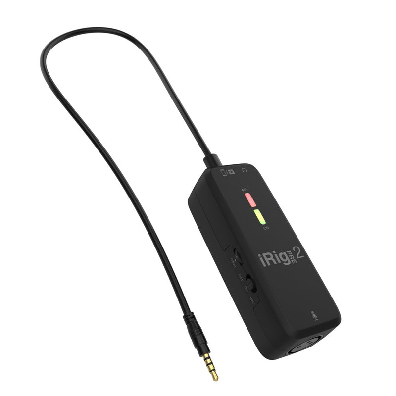 IK Multimedia iRig Pre 2 Microphone Interface for Smartphone, Tablet, Camera