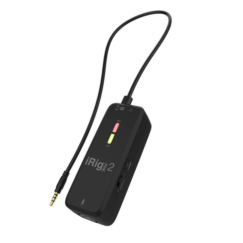 IK Multimedia iRig Pre 2 Microphone Interface for Smartphone, Tablet, Camera