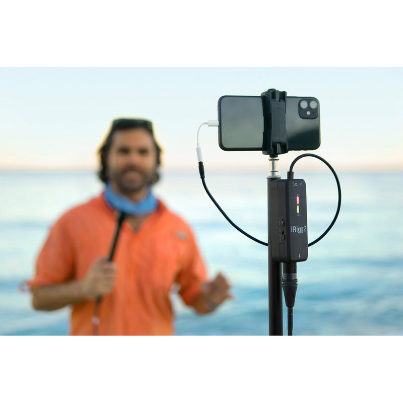 IK Multimedia iRig Pre 2 Microphone Interface for Smartphone, Tablet, Camera