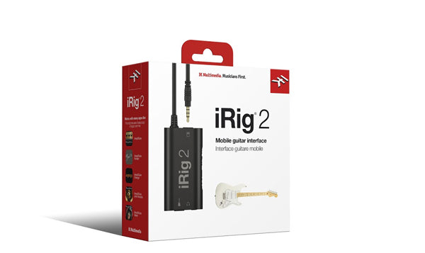 IK Multimedia iRig 2 Guitar Interface for iPhone/iPad/IOS/Android/Mac